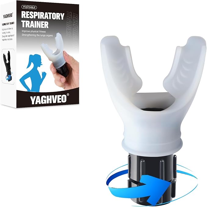 Lung Face Mouthpiece Respirator Breathing Exercise Device Respiratory Muscle Trainer Breathing Trainer Easy to Clean